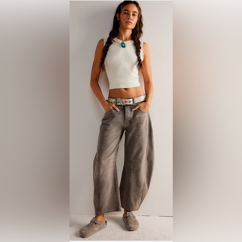 We The Free Good Luck Barrel Jeans Archive Grey Size 29S
